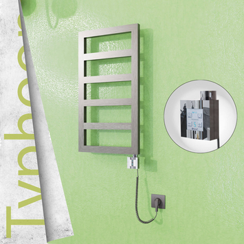 Radiva - Typhoon Elektrikli Paslanmaz Çelik Havlupan 400x740 Satin Polisaj (KTX4 Termostat) 200W Spiral Kablolu