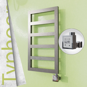 Radiva - Typhoon Elektrikli Paslanmaz Çelik Havlupan 400x740 Satine Altın (KTX3 Termostat) 200W