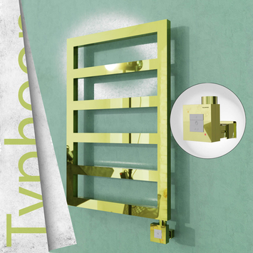 Radiva - Typhoon Elektrikli Paslanmaz Çelik Havlupan 500x1020 Altın (KTX1 Termostat) 300W