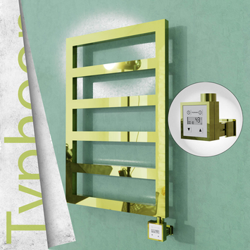 Radiva - Typhoon Elektrikli Paslanmaz Çelik Havlupan 500x1020 Altın (KTX3 Termostat) 300W