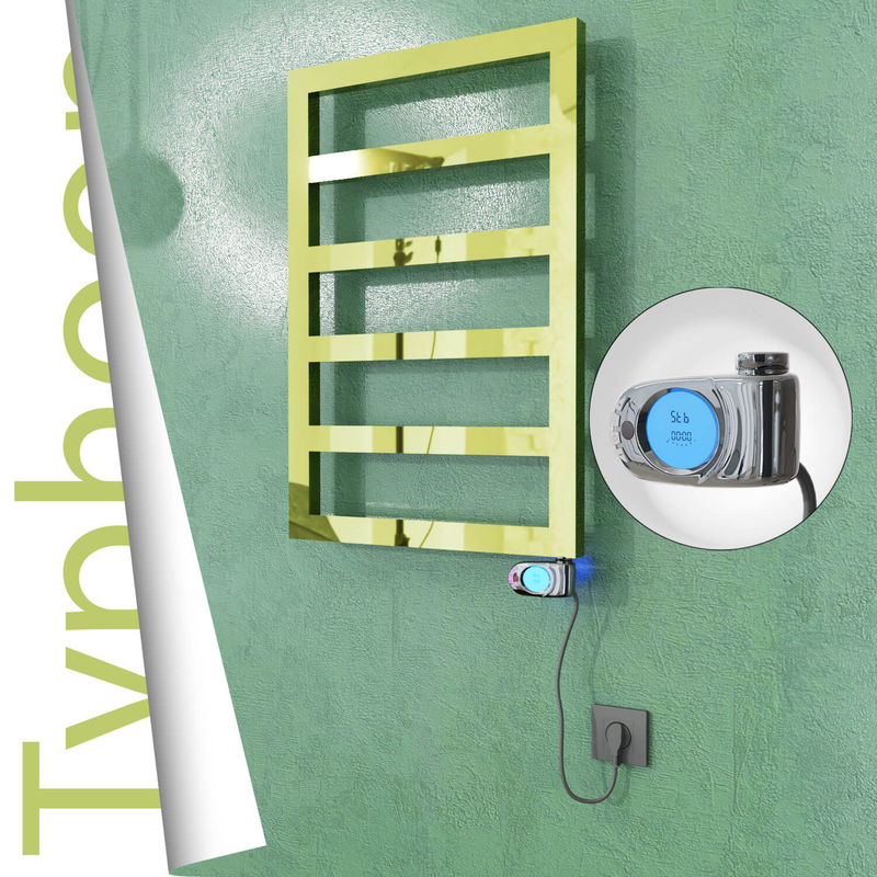 TYPHOON Elektrikli Paslanmaz Çelik Havlupan 500x1020 Altın (Musa Termostat) 300W