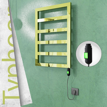Radiva - Typhoon Elektrikli Paslanmaz Çelik Havlupan 500x1020 Altın (On/Off Düğmeli) 300W