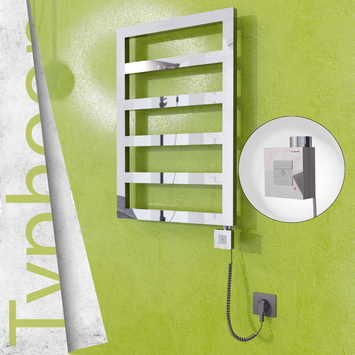 Radiva - Typhoon Elektrikli Paslanmaz Çelik Havlupan 500x1020 Ayna Polisaj (KTX1 Termostat) 300W Spiral Kablolu