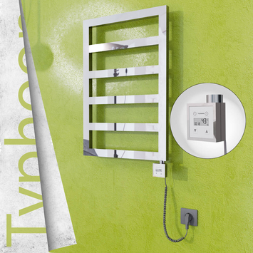 Radiva - Typhoon Elektrikli Paslanmaz Çelik Havlupan 500x1020 Ayna Polisaj (KTX3 Termostat) 300W Spiral Kablolu