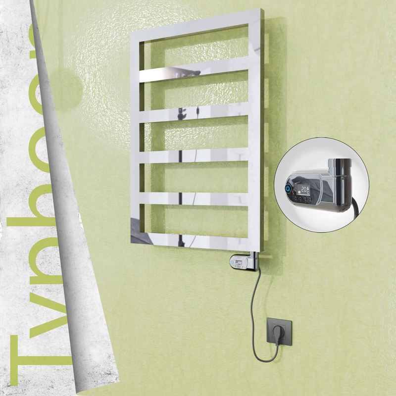TYPHOON Elektrikli Paslanmaz Çelik Havlupan 500x1020 Ayna Polisaj (Thesis Termostat) 300W