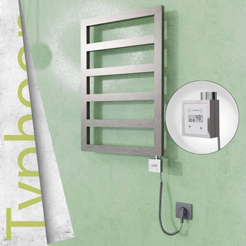 Radiva - Typhoon Elektrikli Paslanmaz Çelik Havlupan 500x1020 Satin Polisaj (KTX3 Termostat) 300W Spiral Kablolu