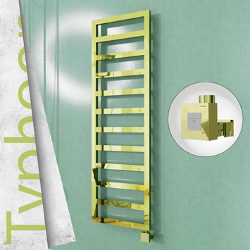 Radiva - Typhoon Elektrikli Paslanmaz Çelik Havlupan 500x1160 Altın (KTX1 Termostat) 300W