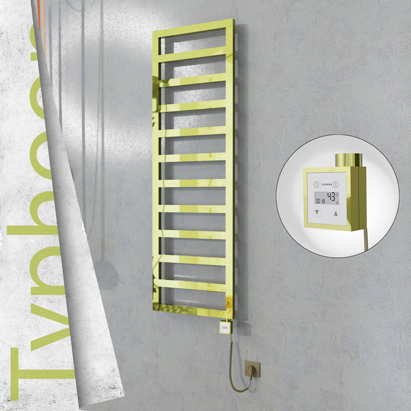 TYPHOON Elektrikli Paslanmaz Çelik Havlupan 500x1160 Altın (KTX3 Termostat) 300W Spiral Kablolu