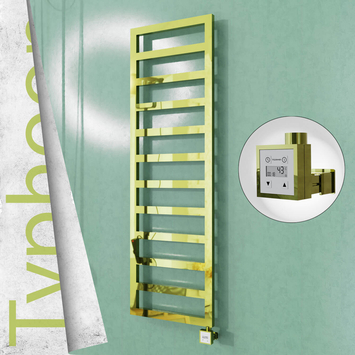 Radiva - Typhoon Elektrikli Paslanmaz Çelik Havlupan 500x1160 Altın (KTX3 Termostat) 300W