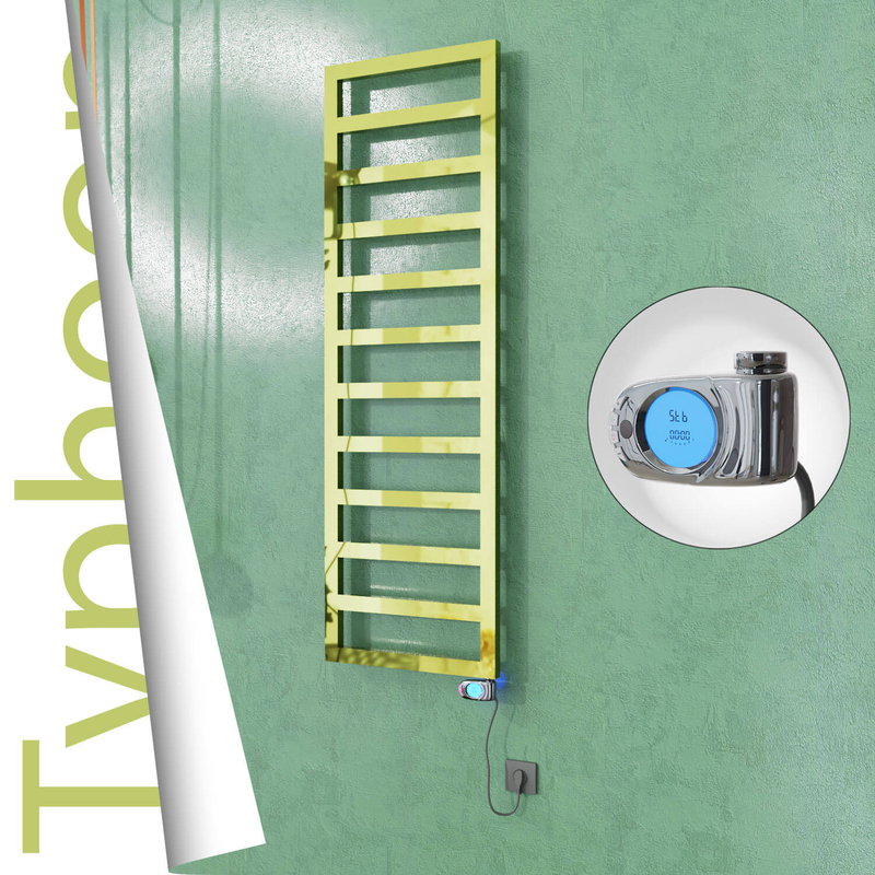 TYPHOON Elektrikli Paslanmaz Çelik Havlupan 500x1160 Altın (Musa Termostat) 300W