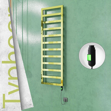Radiva - Typhoon Elektrikli Paslanmaz Çelik Havlupan 500x1160 Altın (On/Off Düğmeli) 300W