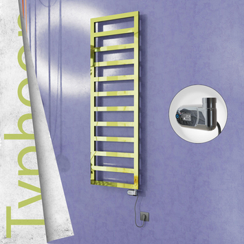 Radiva - Typhoon Elektrikli Paslanmaz Çelik Havlupan 500x1160 Altın (Thesis Termostat) 300W
