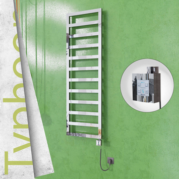Radiva - Typhoon Elektrikli Paslanmaz Çelik Havlupan 500x1160 Ayna Polisaj (KTX4 Termostat) 300W Spiral Kablolu