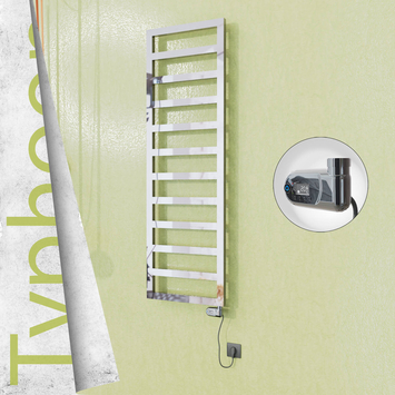 Radiva - Typhoon Elektrikli Paslanmaz Çelik Havlupan 500x1160 Ayna Polisaj (Thesis Termostat) 300W