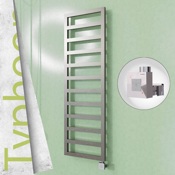 Radiva - Typhoon Elektrikli Paslanmaz Çelik Havlupan 500x1160 Satin Polisaj (KTX1 Termostat) 300W