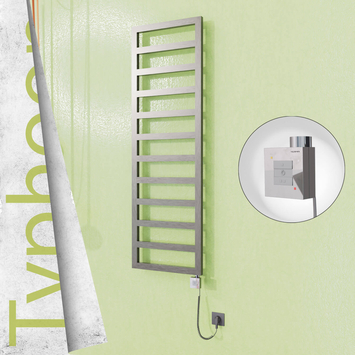 Radiva - Typhoon Elektrikli Paslanmaz Çelik Havlupan 500x1160 Satin Polisaj (KTX1 Termostat) 300W Spiral Kablolu