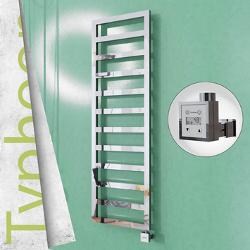 Radiva - Typhoon Elektrikli Paslanmaz Çelik Havlupan 500x1160 Satin Polisaj (KTX3 Termostat) 300W