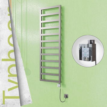 Radiva - Typhoon Elektrikli Paslanmaz Çelik Havlupan 500x1160 Satin Polisaj (KTX4 Termostat) 300W Spiral Kablolu