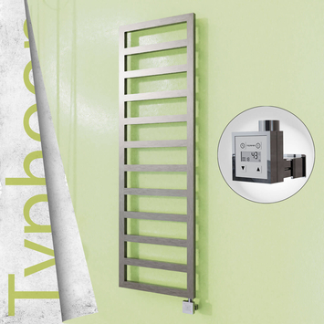Radiva - Typhoon Elektrikli Paslanmaz Çelik Havlupan 500x1160 Satine Altın (KTX3 Termostat) 300W