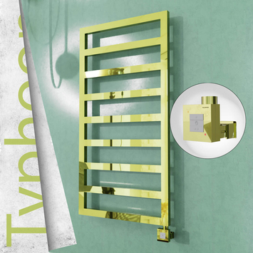Radiva - Typhoon Elektrikli Paslanmaz Çelik Havlupan 500x1580 Altın (KTX1 Termostat) 600W