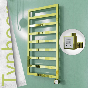 Radiva - Typhoon Elektrikli Paslanmaz Çelik Havlupan 500x1580 Altın (KTX3 Termostat) 600W