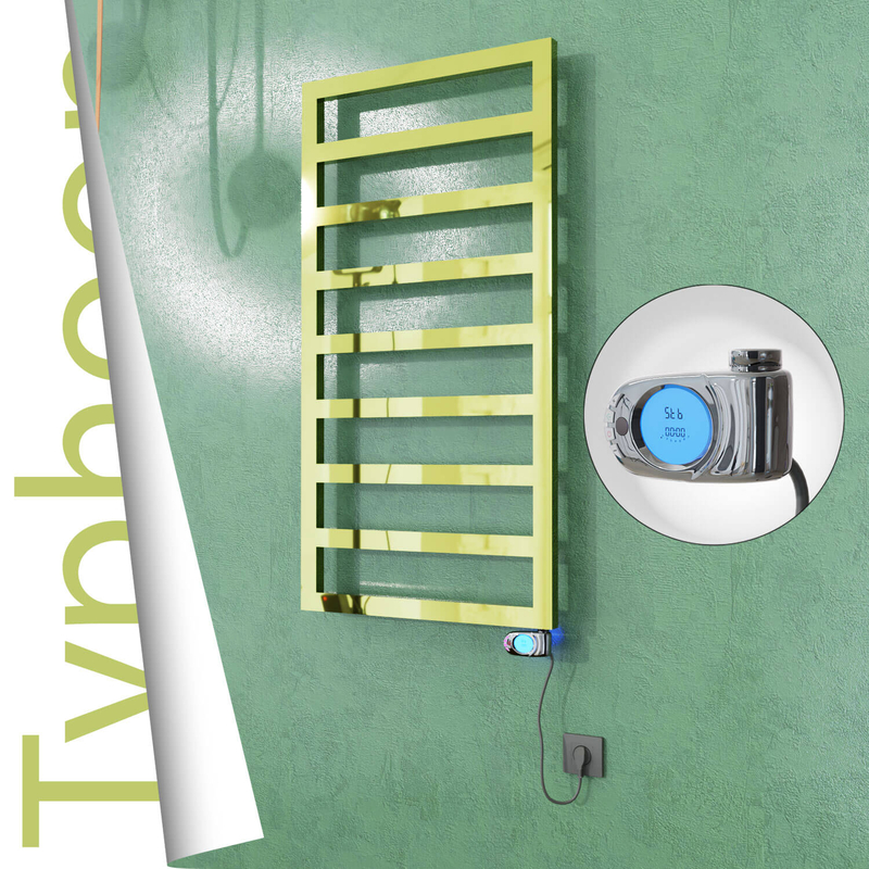 TYPHOON Elektrikli Paslanmaz Çelik Havlupan 500x1580 Altın (Musa Termostat) 600W
