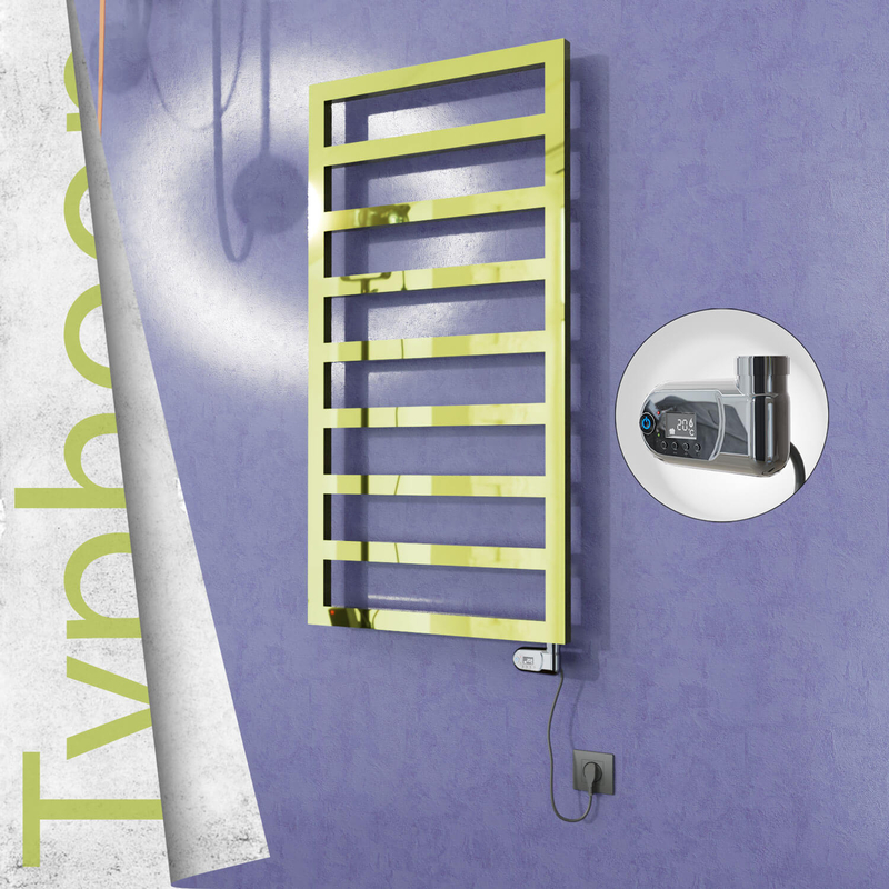 TYPHOON Elektrikli Paslanmaz Çelik Havlupan 500x1580 Altın (Thesis Termostat) 600W