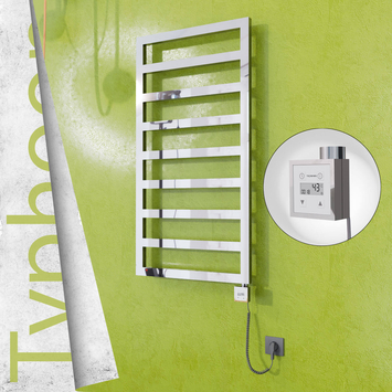 Radiva - Typhoon Elektrikli Paslanmaz Çelik Havlupan 500x1580 Ayna Polisaj (KTX3 Termostat) 600W Spiral Kablolu