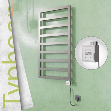 Radiva - Typhoon Elektrikli Paslanmaz Çelik Havlupan 500x1580 Satin Polisaj (KTX3 Termostat) 600W Spiral Kablolu