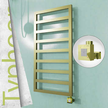 Radiva - Typhoon Elektrikli Paslanmaz Çelik Havlupan 500x1580 Satine Altın (KTX1 Termostat) 600W