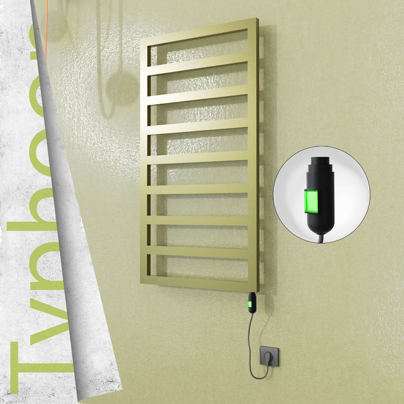 TYPHOON Elektrikli Paslanmaz Çelik Havlupan 500x1580 Satine Altın (On/Off Düğmeli) 600W