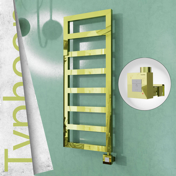 Radiva - Typhoon Elektrikli Paslanmaz Çelik Havlupan 500x740 Altın (KTX1 Termostat) 200W