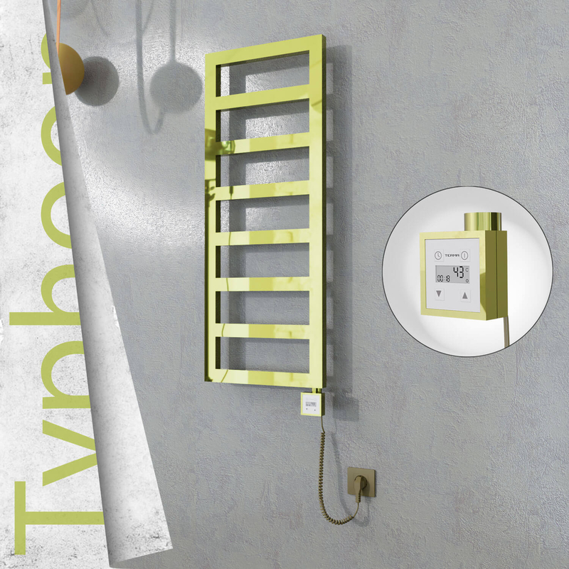 TYPHOON Elektrikli Paslanmaz Çelik Havlupan 500x740 Altın (KTX3 Termostat) 200W Spiral Kablolu