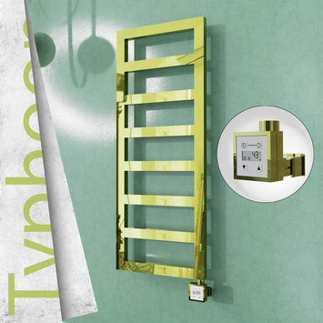 Radiva - Typhoon Elektrikli Paslanmaz Çelik Havlupan 500x740 Altın (KTX3 Termostat) 200W