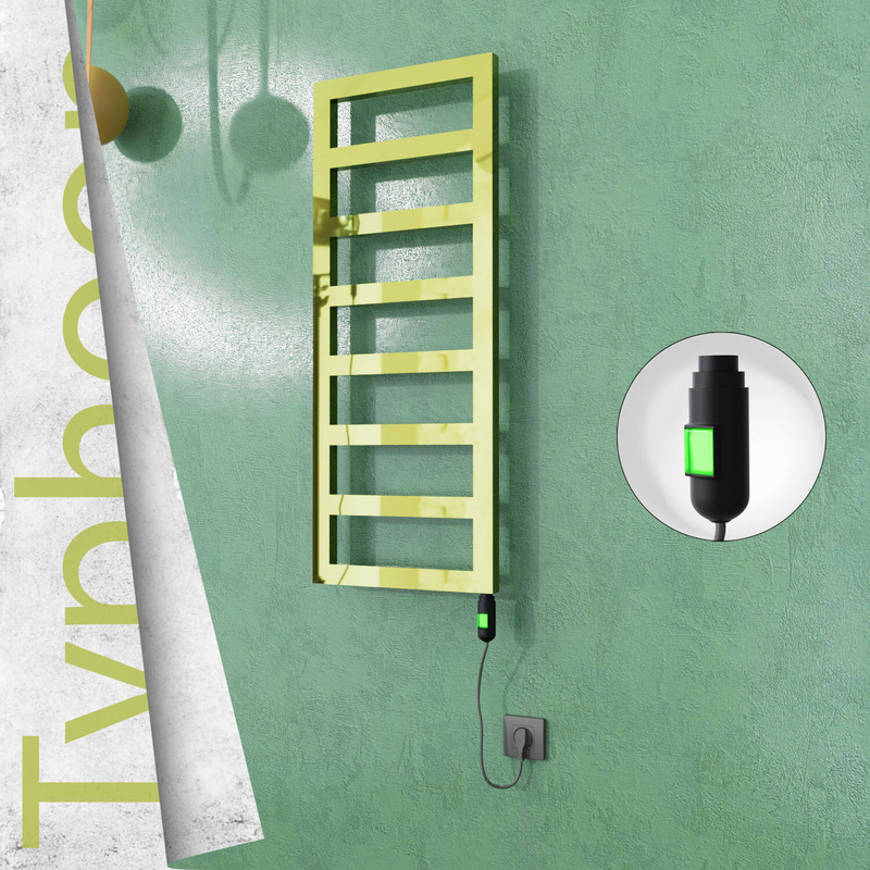 TYPHOON Elektrikli Paslanmaz Çelik Havlupan 500x740 Altın (On/Off Düğmeli) 200W
