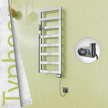 Radiva - Typhoon Elektrikli Paslanmaz Çelik Havlupan 500x740 Ayna Polisaj (Thesis Termostat) 200W