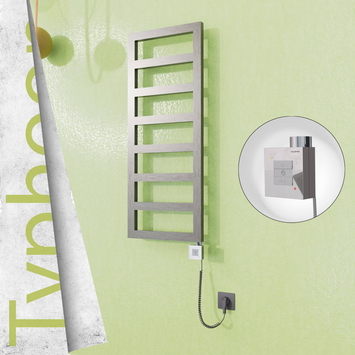Radiva - Typhoon Elektrikli Paslanmaz Çelik Havlupan 500x740 Satin Polisaj (KTX1 Termostat) 200W Spiral Kablolu