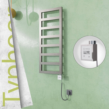 Radiva - Typhoon Elektrikli Paslanmaz Çelik Havlupan 500x740 Satin Polisaj (KTX3 Termostat) 200W Spiral Kablolu