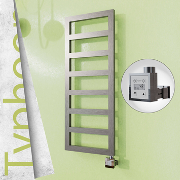 Radiva - Typhoon Elektrikli Paslanmaz Çelik Havlupan 500x740 Satine Altın (KTX3 Termostat) 200W