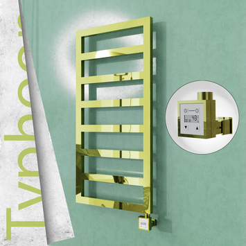 Radiva - Typhoon Elektrikli Paslanmaz Çelik Havlupan 600x1020 Altın (KTX3 Termostat) 300W
