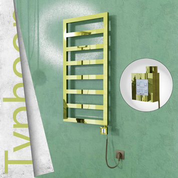 Radiva - Typhoon Elektrikli Paslanmaz Çelik Havlupan 600x1020 Altın (KTX4 Termostat) 300W Spiral Kablolu