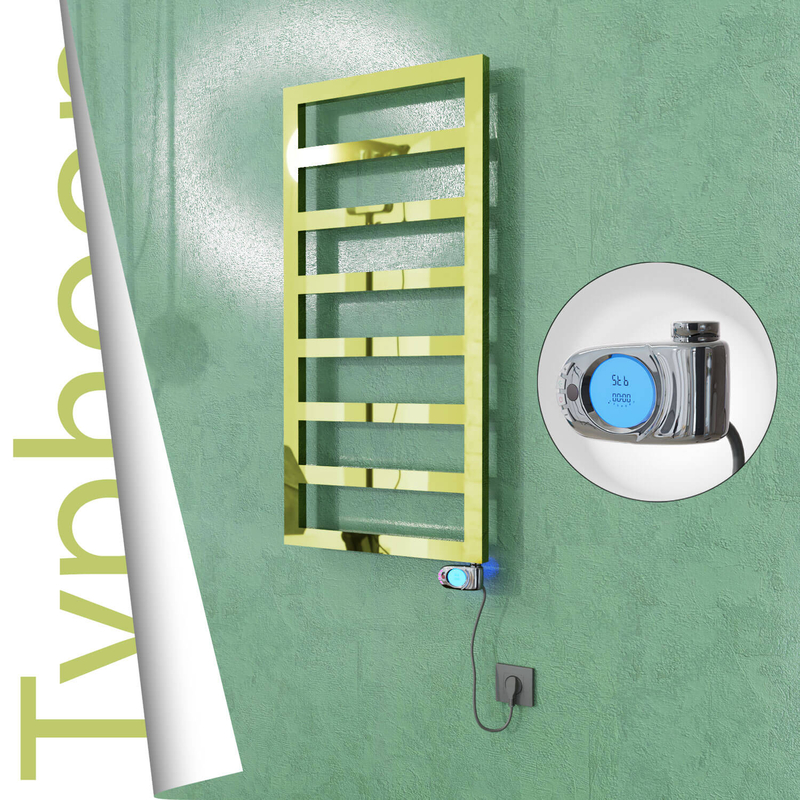 TYPHOON Elektrikli Paslanmaz Çelik Havlupan 600x1020 Altın (Musa Termostat) 300W