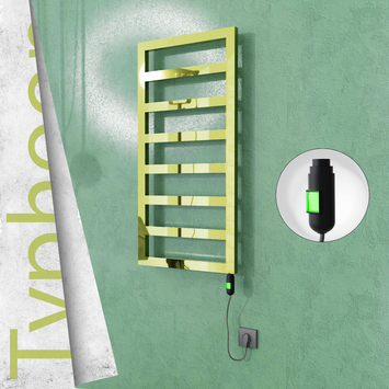 Radiva - Typhoon Elektrikli Paslanmaz Çelik Havlupan 600x1020 Altın (On/Off Düğmeli) 300W