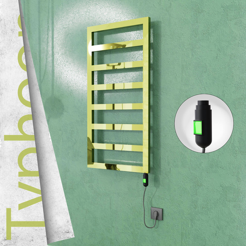 TYPHOON Elektrikli Paslanmaz Çelik Havlupan 600x1020 Altın (On/Off Düğmeli) 300W