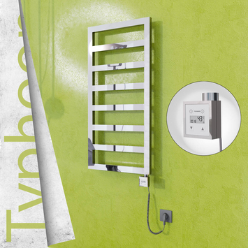 Radiva - Typhoon Elektrikli Paslanmaz Çelik Havlupan 600x1020 Ayna Polisaj (KTX3 Termostat) 300W Spiral Kablolu