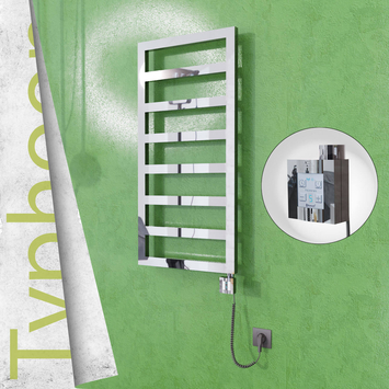 Radiva - Typhoon Elektrikli Paslanmaz Çelik Havlupan 600x1020 Ayna Polisaj (KTX4 Termostat) 300W Spiral Kablolu