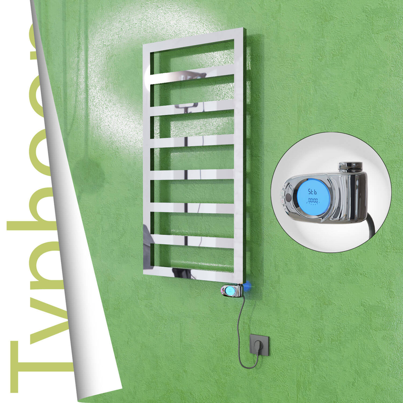 TYPHOON Elektrikli Paslanmaz Çelik Havlupan 600x1020 Ayna Polisaj (Musa Termostat) 300W
