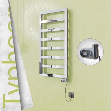 Radiva - Typhoon Elektrikli Paslanmaz Çelik Havlupan 600x1020 Ayna Polisaj (Thesis Termostat) 300W