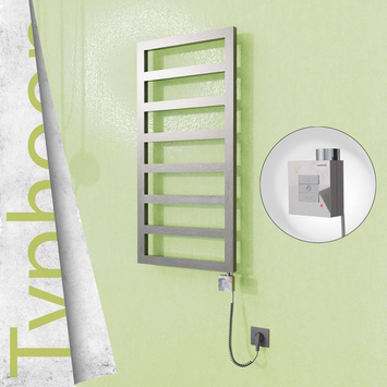 Radiva - Typhoon Elektrikli Paslanmaz Çelik Havlupan 600x1020 Satin Polisaj (KTX1 Termostat) 300W Spiral Kablolu