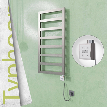 Radiva - Typhoon Elektrikli Paslanmaz Çelik Havlupan 600x1020 Satin Polisaj (KTX3 Termostat) 300W Spiral Kablolu